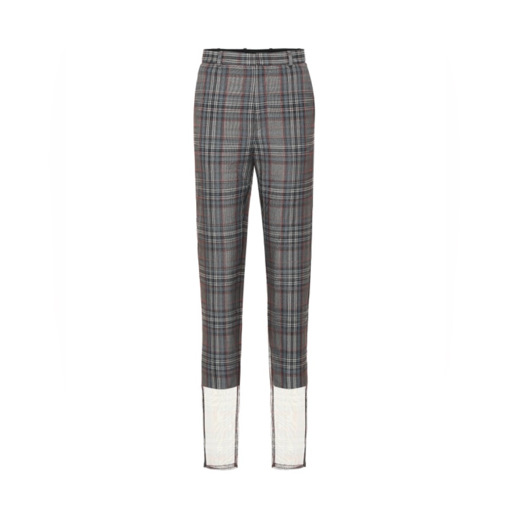 Y/PROJECT PLAID PRINT SLACKS